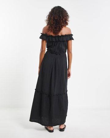 Cheesecloth Maxi Bardot Beach Dress