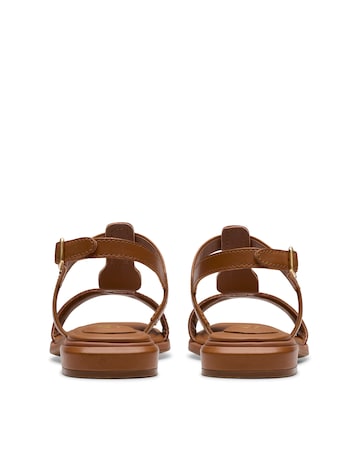 Clarks Tan Ariany Sling Leather Sandal Standard Fit