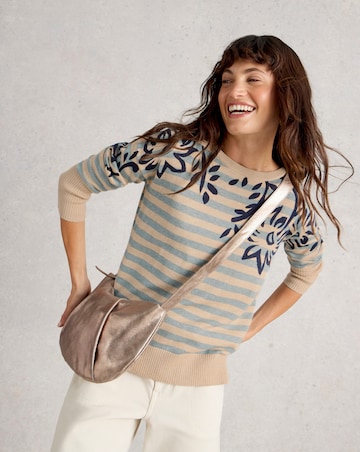 White Stuff Olive Print Jumper