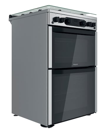 Hotpoint HDM67G0CCX/UK Gas Double Cooker - Stainless Steel