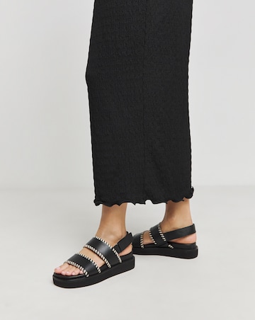 Misty Chunky Leather Sandals - Wide Fit (E)