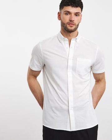 Short Sleeve Button Down Pique