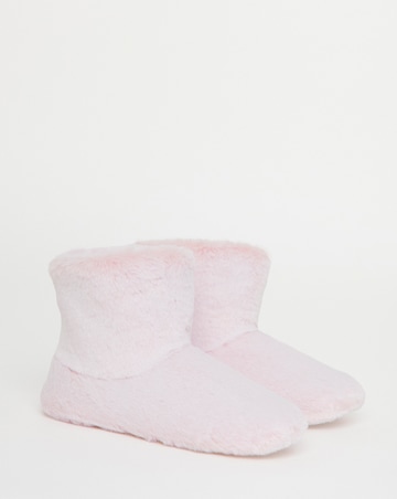 Lilo Fluffy Bootie Slippers - Wide Fit (E)