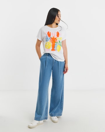 White Summer Graphic T-Shirt