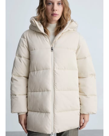 Mango Quilted Anorak Puffer with Hood