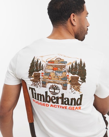 Timberland Washed Back On The Road Back Graphic T-Shirt - White