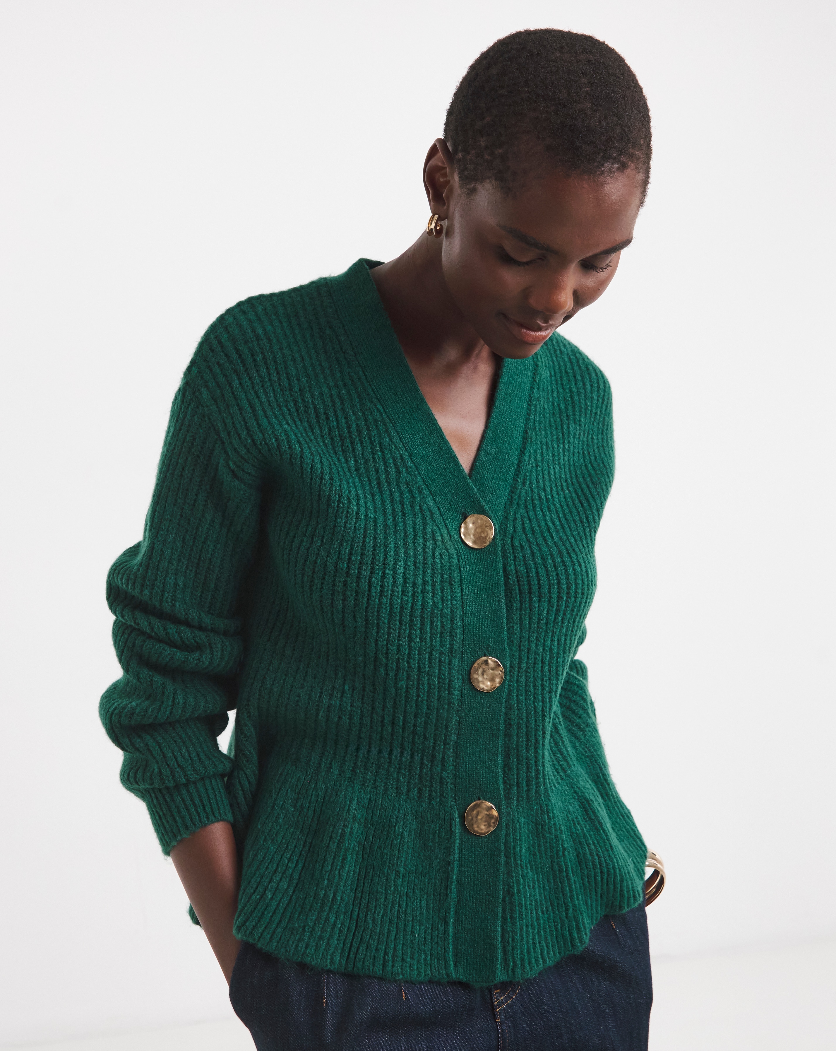 トップス emor plume nuance cardigan Peplum Knit Cardigan | JD Williams