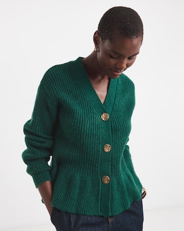 Peplum Knit Cardigan