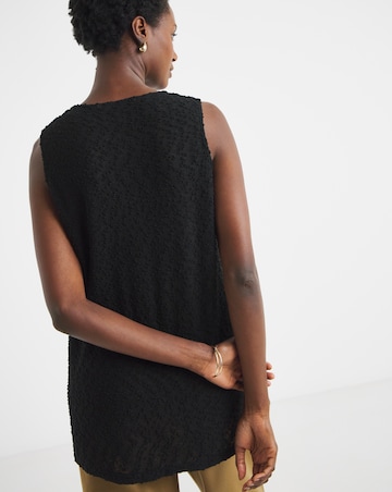 Boucle Button Through Longline Top