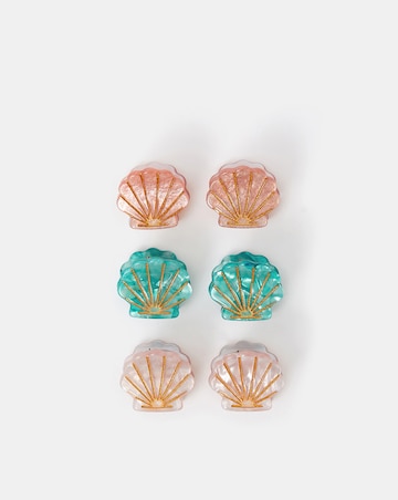 Accessorize 6-Pack Mini Shell Claw Clips