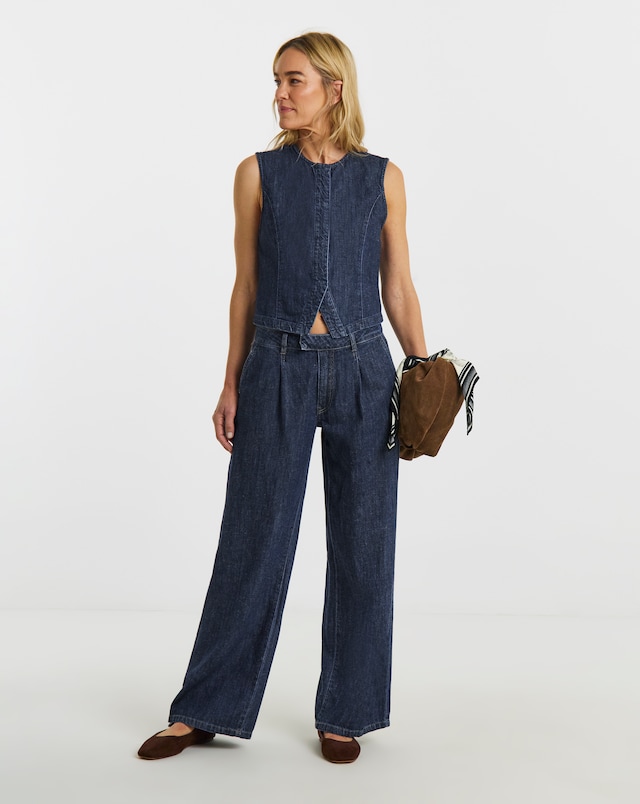 JDY Lana Mid Waist Wide Leg Trouser