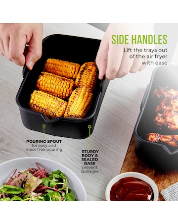 Tower Set of 2 Rectangular Air Fryer Trays