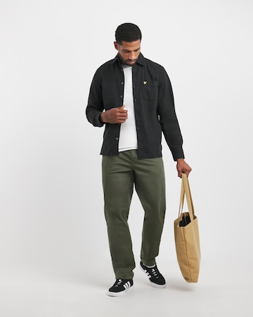 Lyle & Scott Black Worsted Twill Overshirt