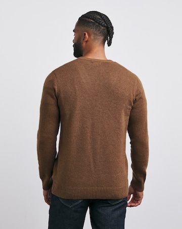Brown Lambswool Cardigan