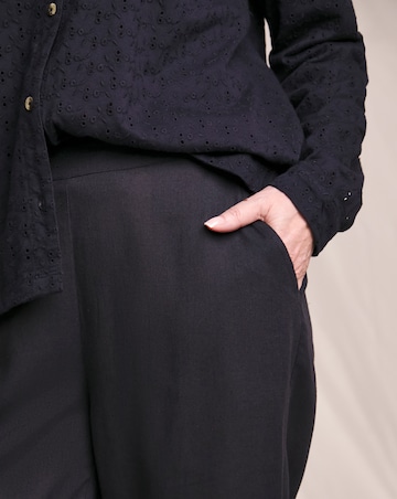 Julipa Linen Mix Cropped Trousers