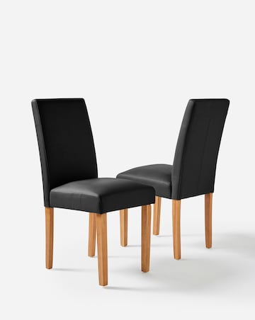 Ava Faux Leather Pair of Dining Chairs