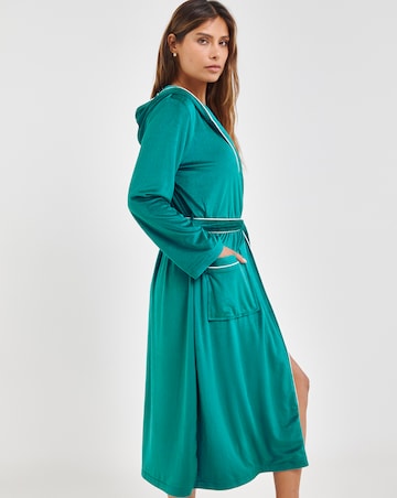 Pretty Secrets Velour Ribbed Maxi Dressing Gown
