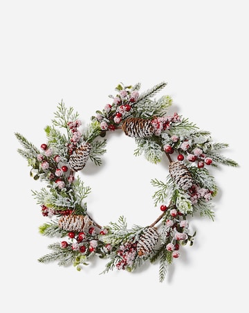Frosted Red Berry Wreath