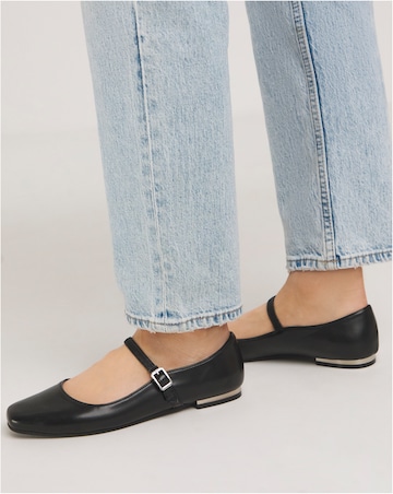 Emilie Mary Jane Stretch Strap Ballerina Shoes Wide E Fit Simply Comfort