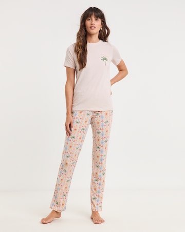 JD Williams (2 Pack) Value Pyjama Sets Palm Print