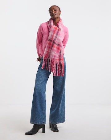 Multi Check Blanket Scarf