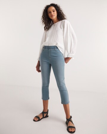 Amber Light Blue Crop Jeggings