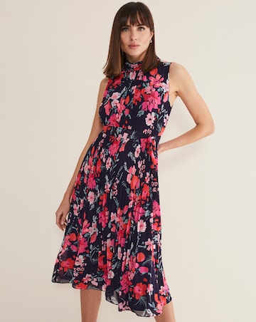 Phase Eight Tillie Pleat Floral Dress