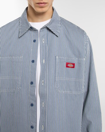 Dickies Long Sleeve Hickory Worker Shirt - Retro Indigo