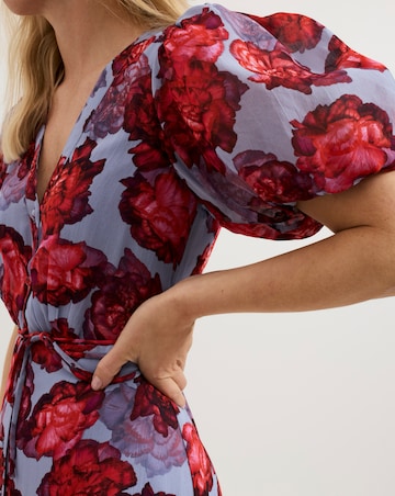 Phase Eight Francesca Floral V Neck Midi Dress