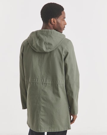 Green Washed Twill Parka