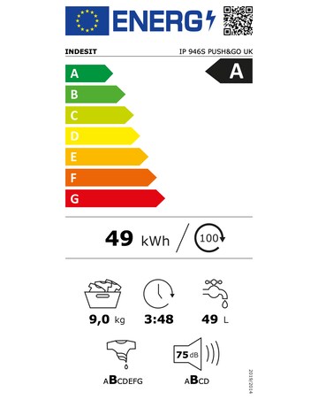Indesit IP 946 Push & Go Washing Machine - Silver