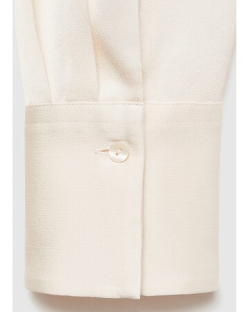 Mango Ideale Satin Cream Shirt