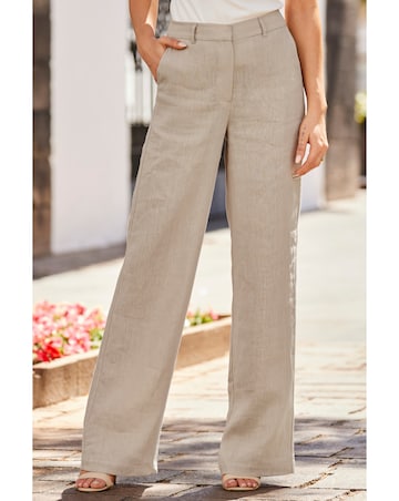 Sosandar 100% Linen Wide Leg