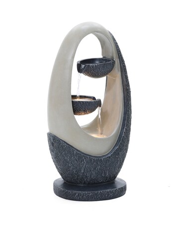 Charles Bentley 2 Tier Cascading Bowls Oval Water Feature