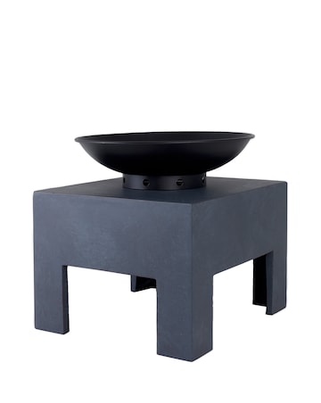 Charles Bentley Metal Fire Bowl With Square Stand