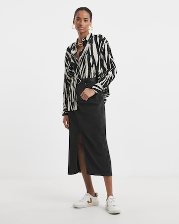 Printed Linen Mix Shirt