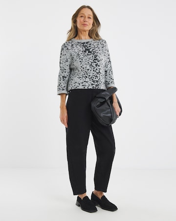 Animal Print Short Sleeve Jumper