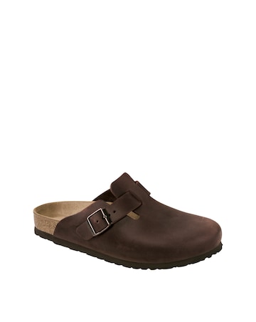 Birkenstock Classic Oiled Leather Boston Clogs - Habanna