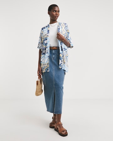 Printed Edge to Edge Jersey Cardigan