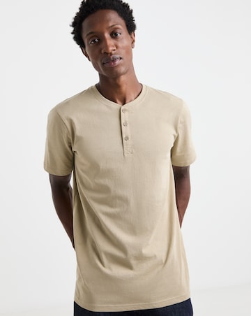 Grandad T-Shirt Long- Stone