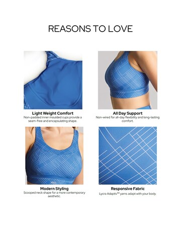 Panache Freedom Azure Non Wired Non Padded Sports Bra