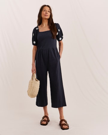 Julipa Broderie Sleeve Jersey Jumpsuit