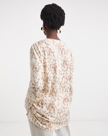 V Neck Split Hem Slouch T-Shirt