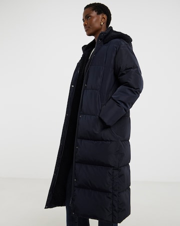Navy Maxi Padded Coat