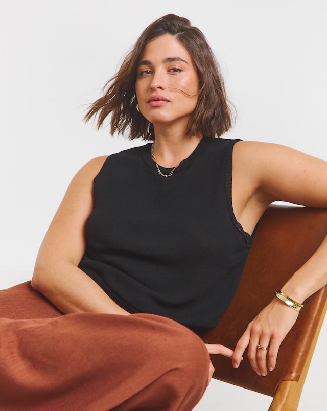 Simply Be Semi Sheer Knitted Vest