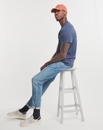 Denim Marl Crew Neck T-Shirt Long