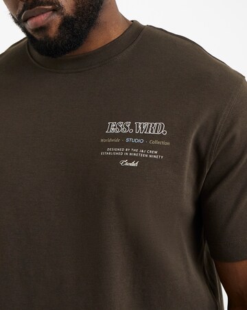 Jack & Jones Urban Edge Back Graphic T-Shirt - Brown