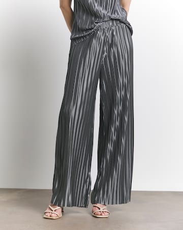 Joanna Hope Plisse Wide Leg Trousers