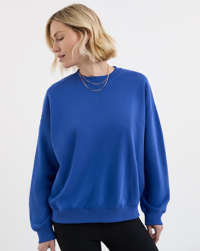 Blue Drop Shoulder Sweatshirt
