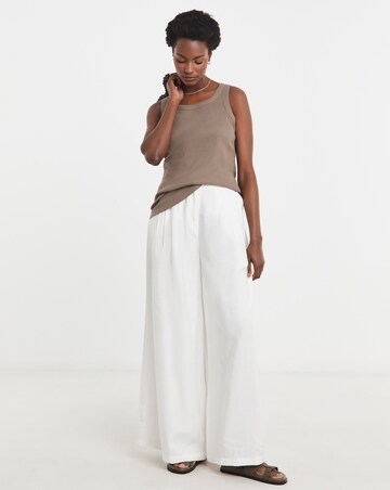 Pure Cotton Brown Racer Vest